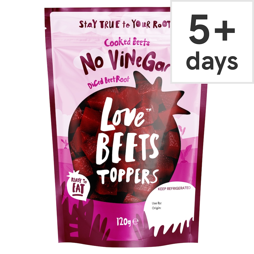 LOVE BEETS NO VINEGAR DICED BEETROOT TOPPERS 120G