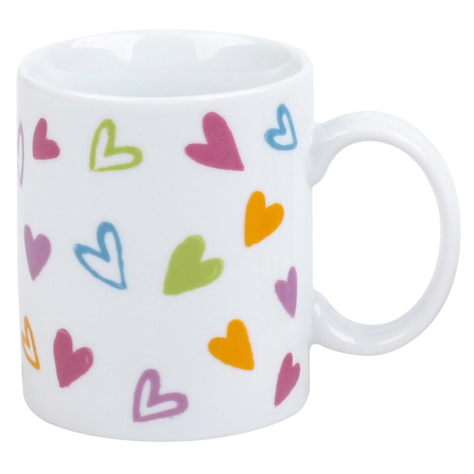 Tesco Multi Hearts Mug