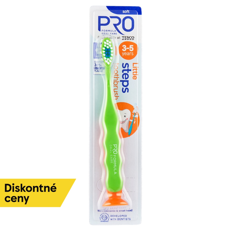 obrázok 1 z Tesco Pro Formula Little Steps Soft zubná kefka pre deti od 3 do 5 rokov