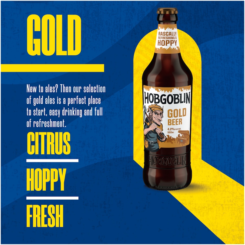 image 1 of Hobgoblin Gold Ale Beer Bottle 500ml
