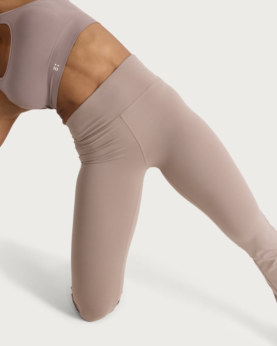 image 1 of F&F Active ULTRASTRETCH High Waisted Flared Leggings in Brown