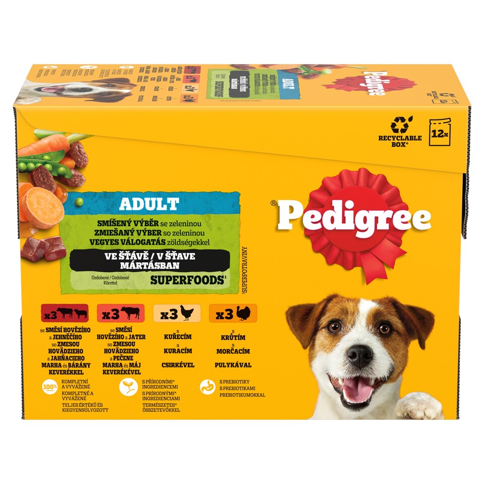 Pedigree Adult Mixed Selection with Vegetables in Juice 12 x 100g (1.2kg)