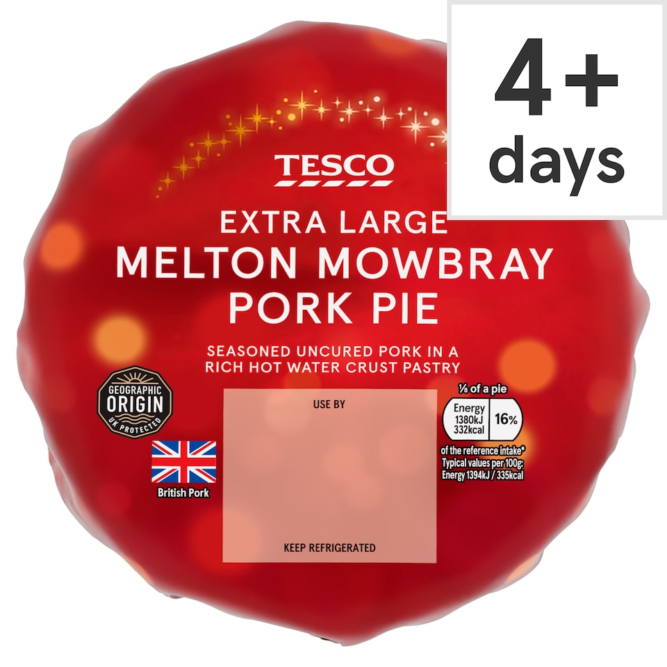 Tesco Extra Large Melton Mowbray Pork Pie 790G