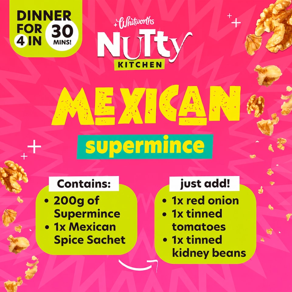 image 1 of Whitworths Nutty Kitchen Mexican Super Mince 200g