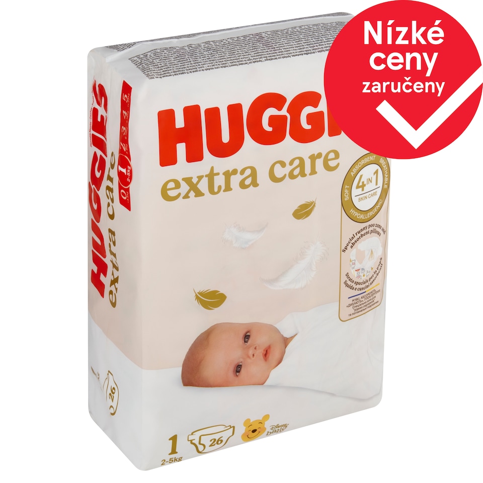 Huggies Extra Care Diapers Size 1 Children 2-5kg 26 pcs