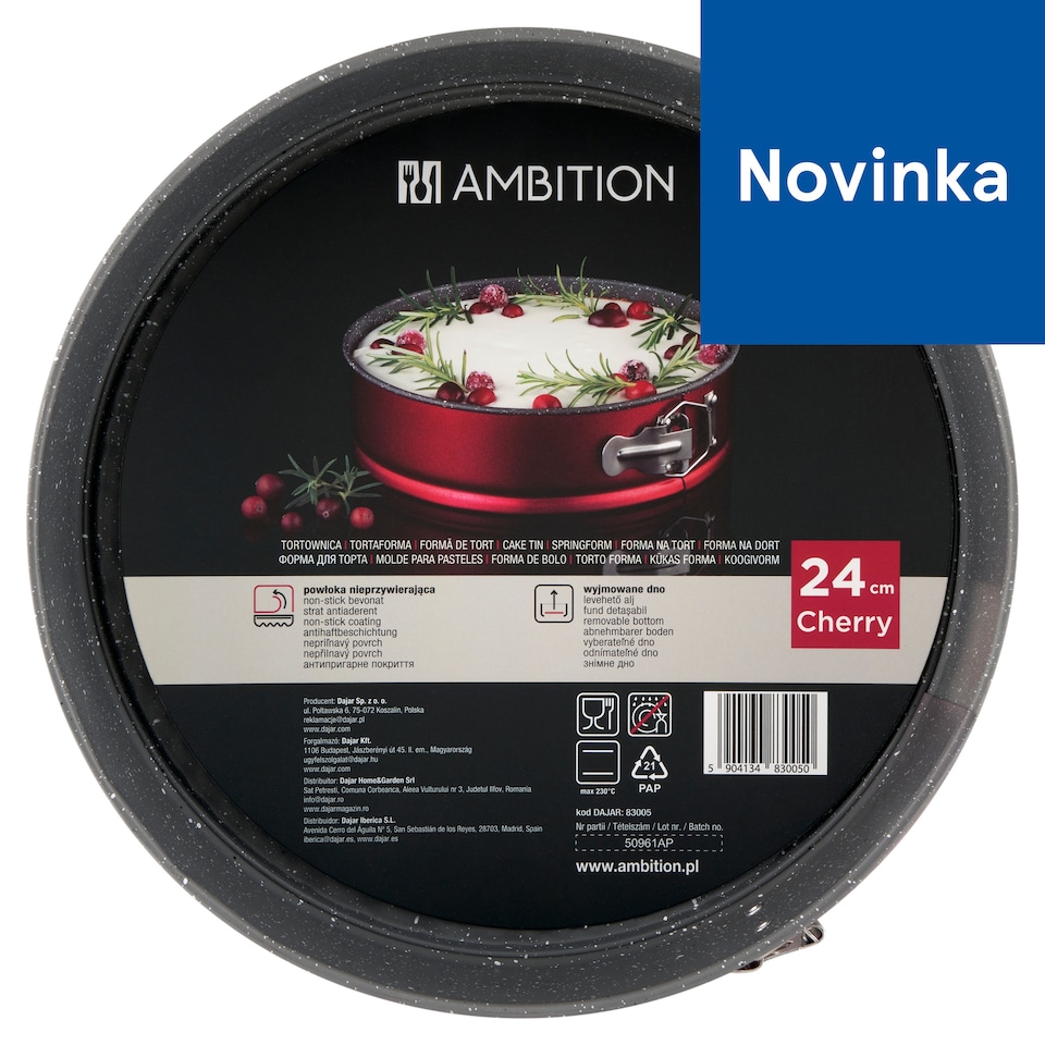 Ambition Cherry forma na tortu 24 cm