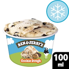 BEN AND JERRY'S COOKIE DOUGH ICE CREAM TUB 100ML
