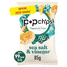 Popchips Sea Salt & Vinegar Sharing Crisps 85g