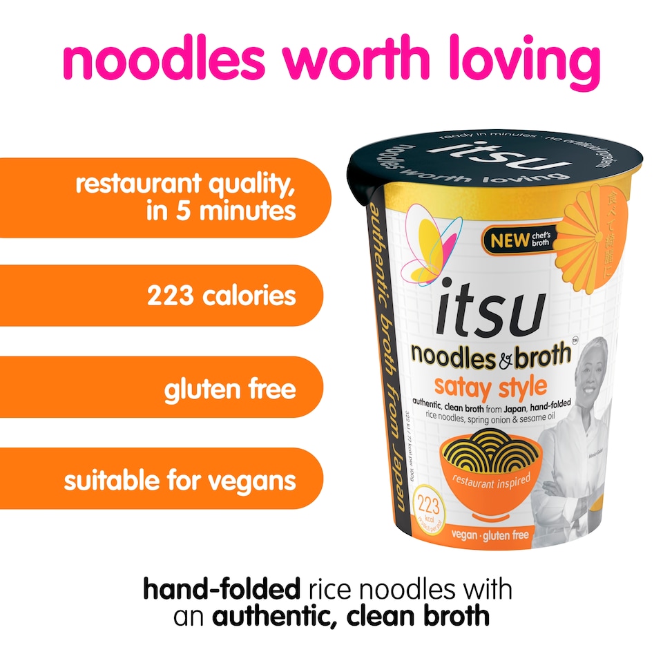 image 1 of itsu satay style instant noodles & broth pot 66g