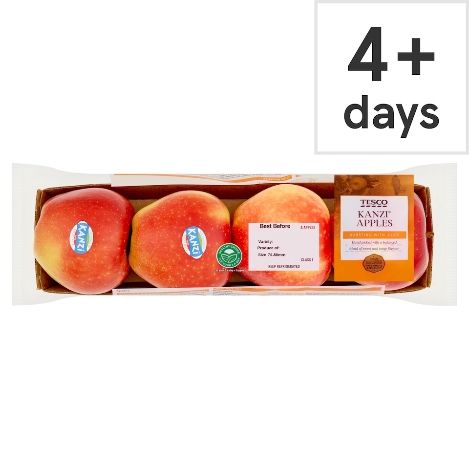 image 1 of Tesco Kanzi Apples 4 Pack