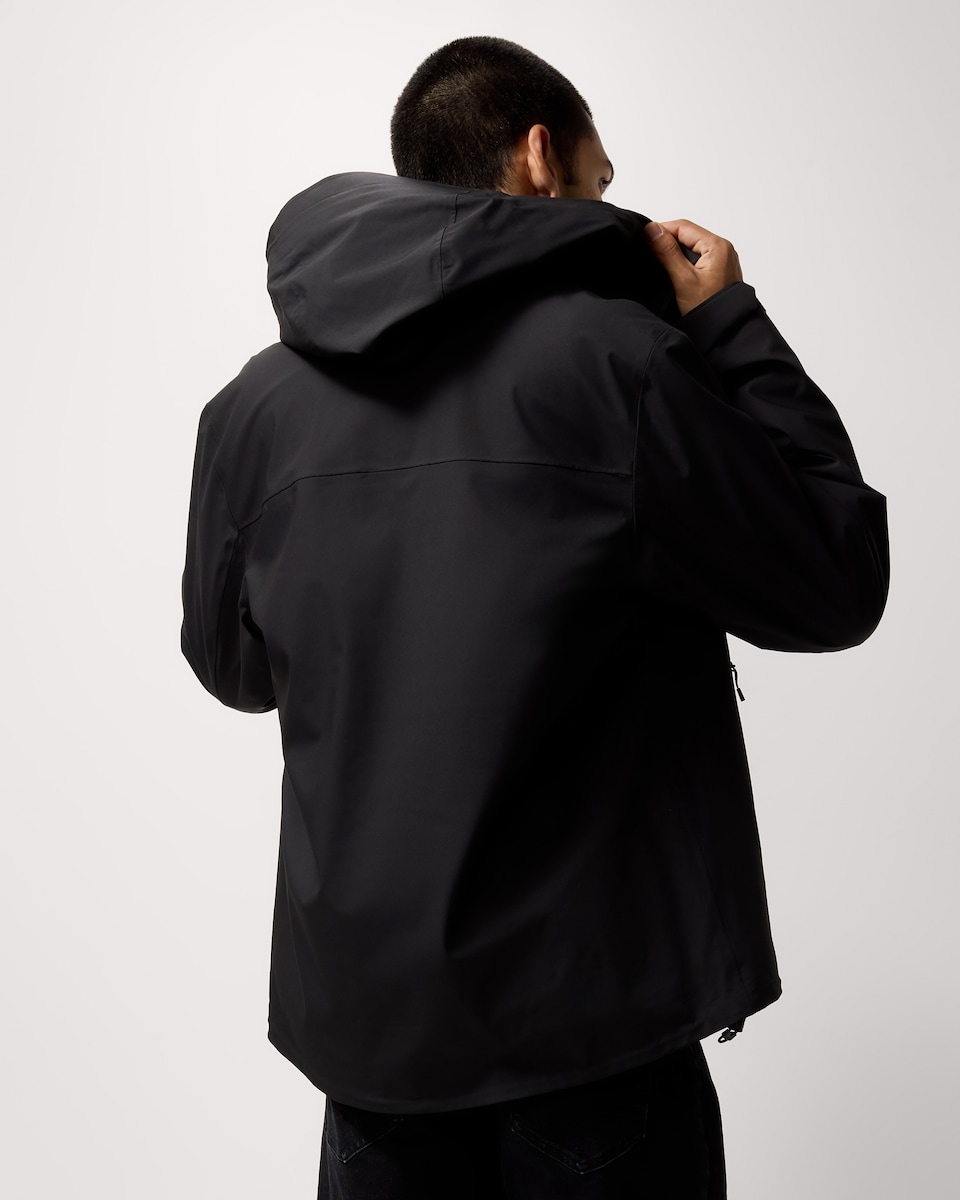 image 1 of F&F Fleece Lined Waterproof Jacket in Black