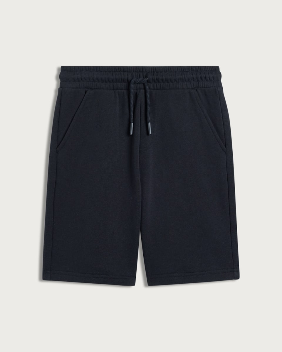 image 1 of F&F Boys Cotton Rich Drawstring Shorts in Black