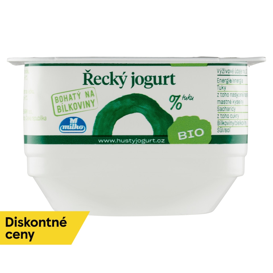obrázok 1 z Milko Bio řecký jogurt 0% biely 130 g