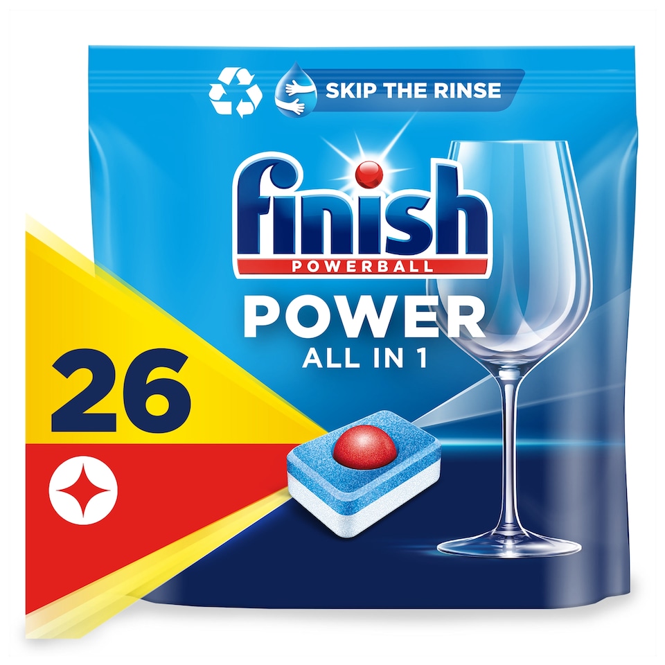 image 1 of Finish Powerball All in One Lemon 26 Dishwasher Tablets 416g