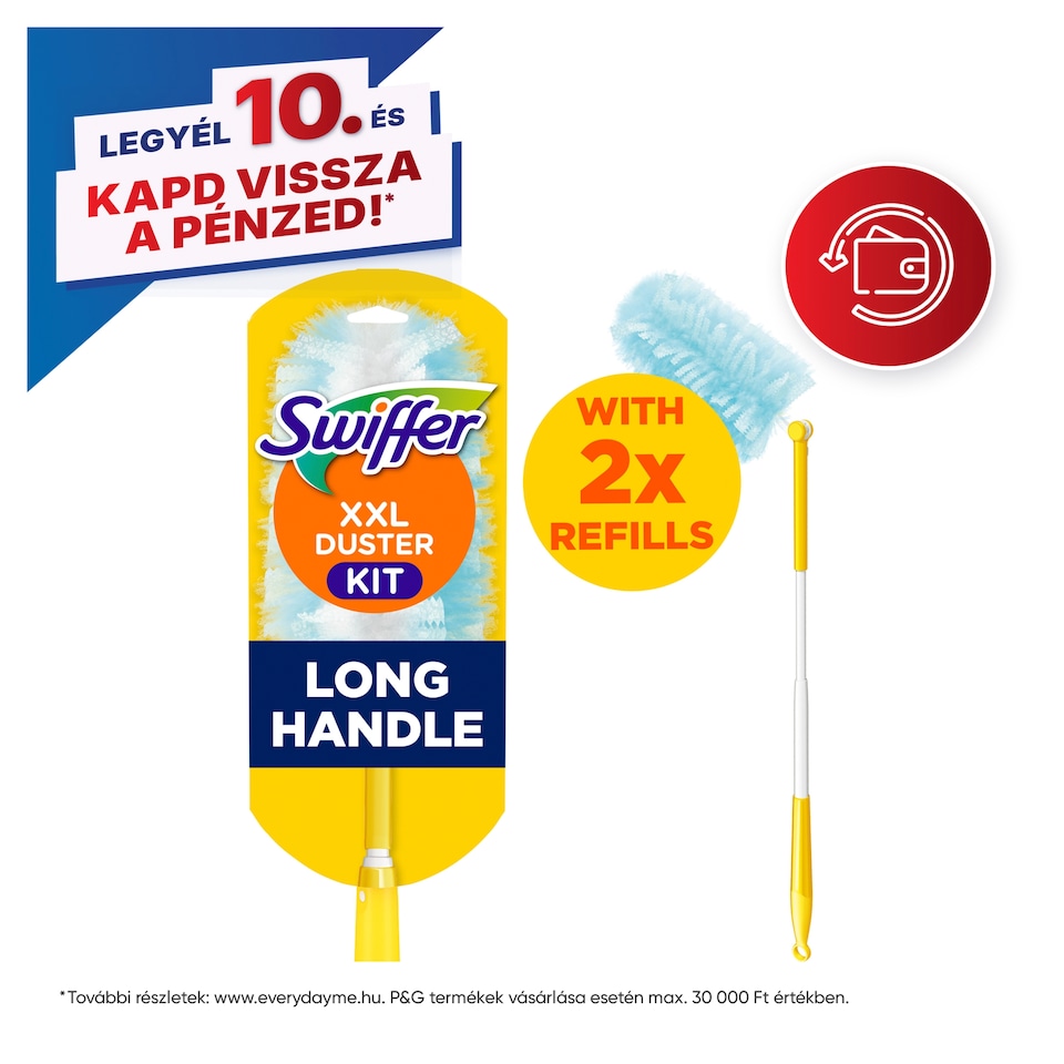 image 1 of Swiffer  XXL Trap & Lock Floor Dusting Kit (1 Handle + 2 Duster Refills)