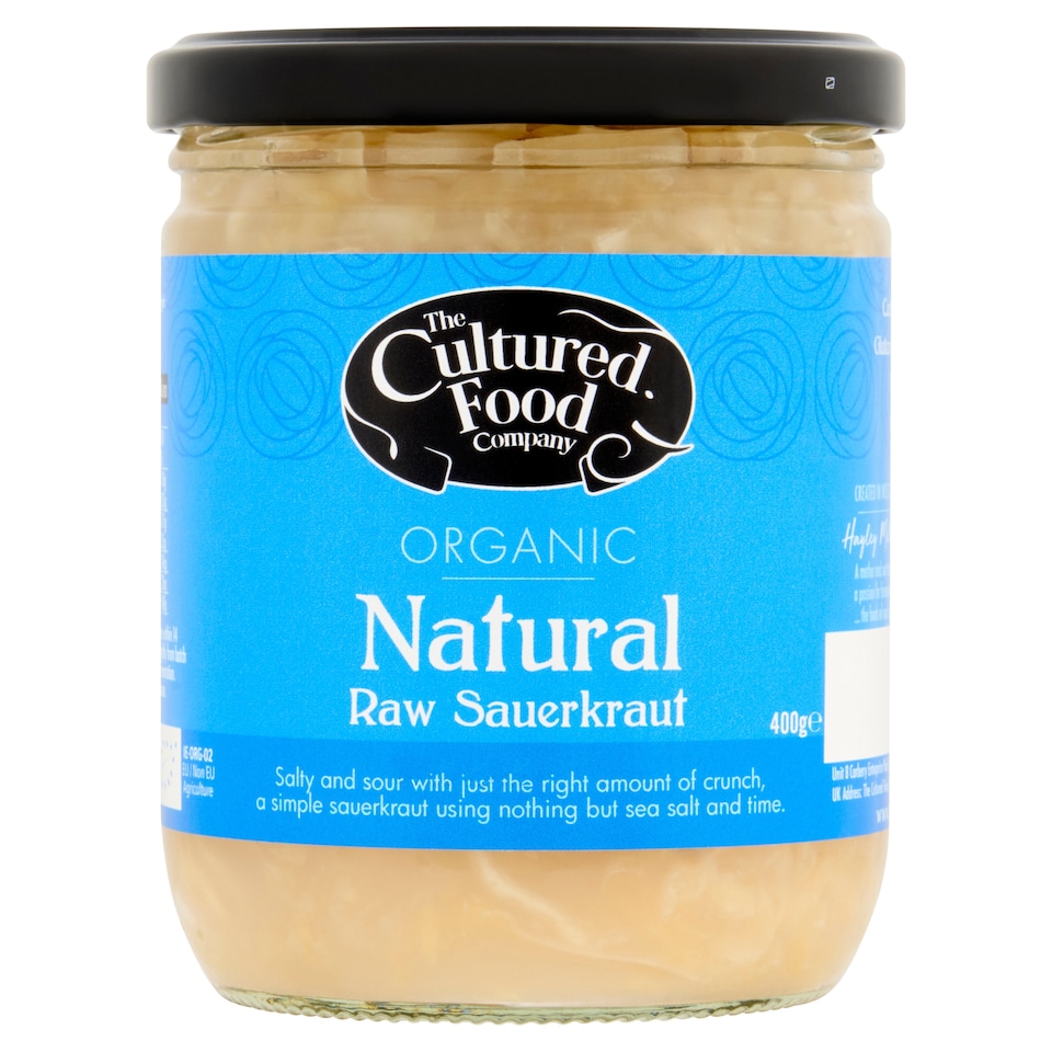 THE CULTURED FOOD COMPANY ORGANIC  NATURAL RAW SAUERKRAUT 400G