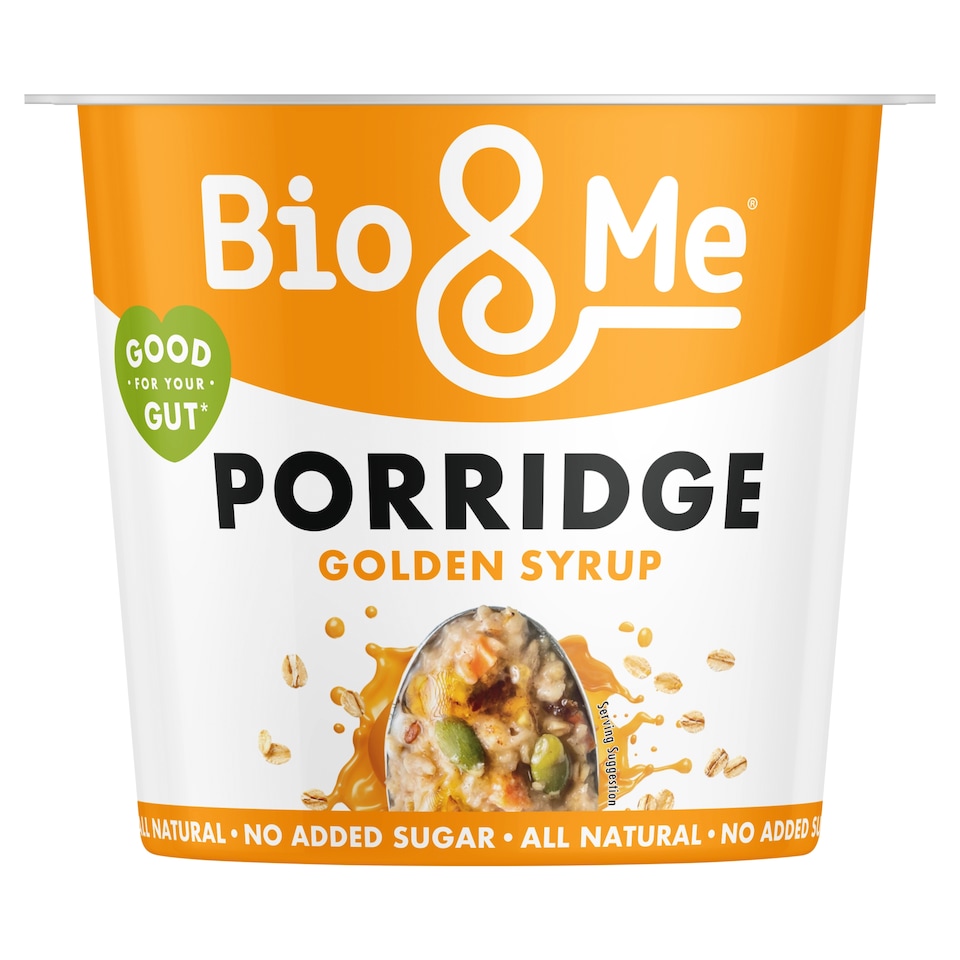 Bio&Me No Added Sugar Porridge+ Pot - Golden Syrup 65g