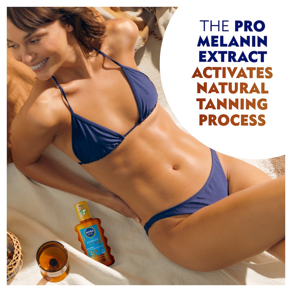 image 1 of NIVEA SUN Protect & Bronze Tan Activating Sun Oil Spray SPF30 200ml