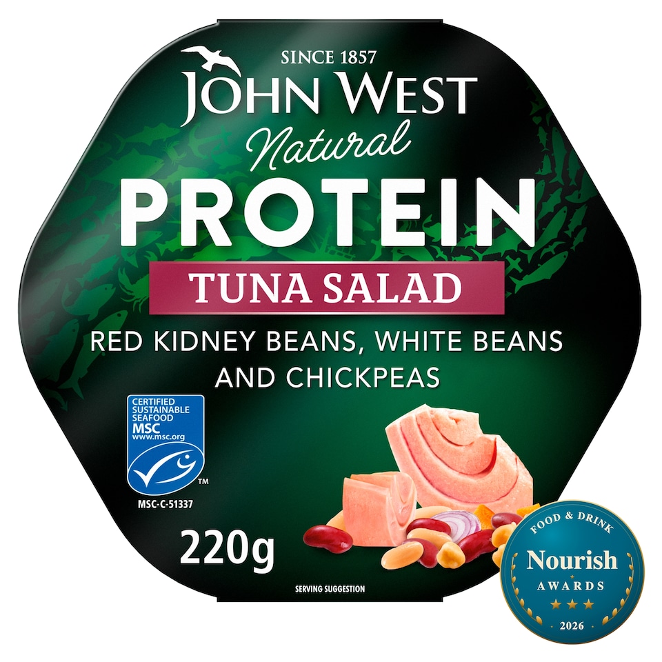 image 1 of John West Protein Tuna Salad chickpeas and kidney beans 220g