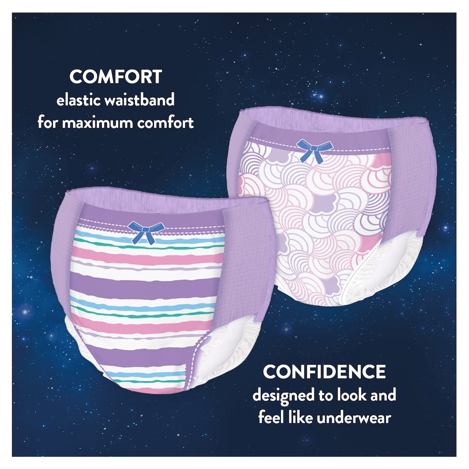 image 1 of Huggies DryNites Bedwetting Pyjama Nappy Pants Girl 8-13Yr x 23