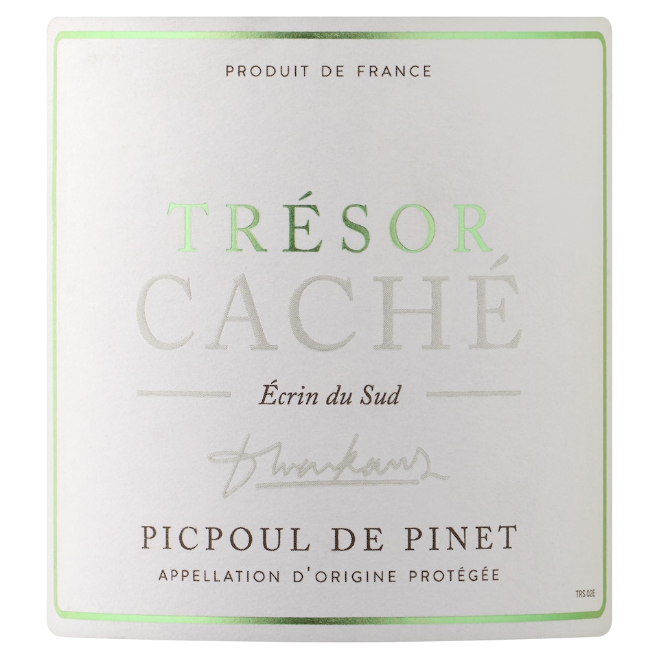 image 1 of TRÉSOR CACHÉ Appellation D' Origine Protrgee Picpoul de Pinet 75CL