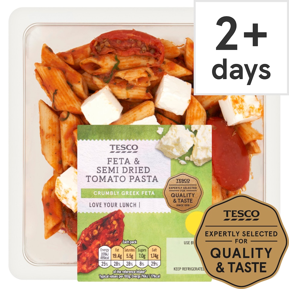 Tesco Feta Semi Dried Tomato Pasta 290G Tesco Groceries