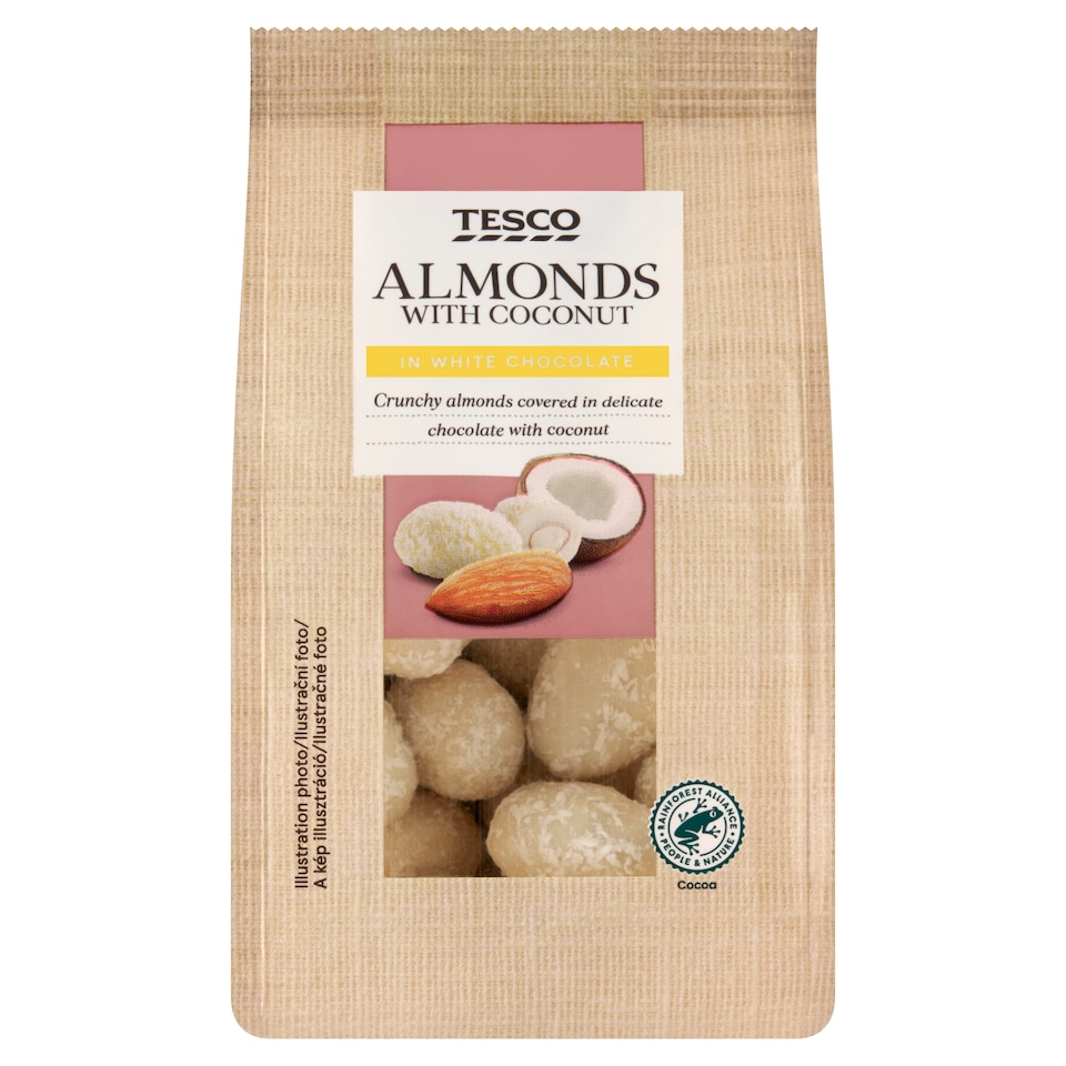 Tesco Almonds with Coconut in White Chocolate 120g