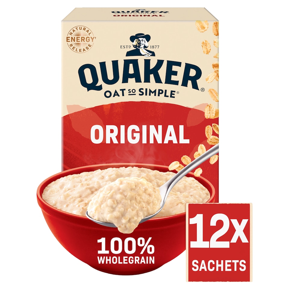 Quaker Oat So Simple Original Porridge Sachets 12x27g