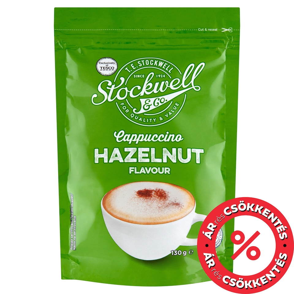 Stockwell & Co. Cappuccino Instant Drink with Hazelnut Flavour 130 g