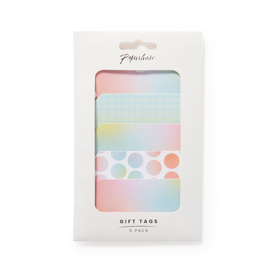 image 1 of Paperchase Ombre 5 Pack Gift Tags