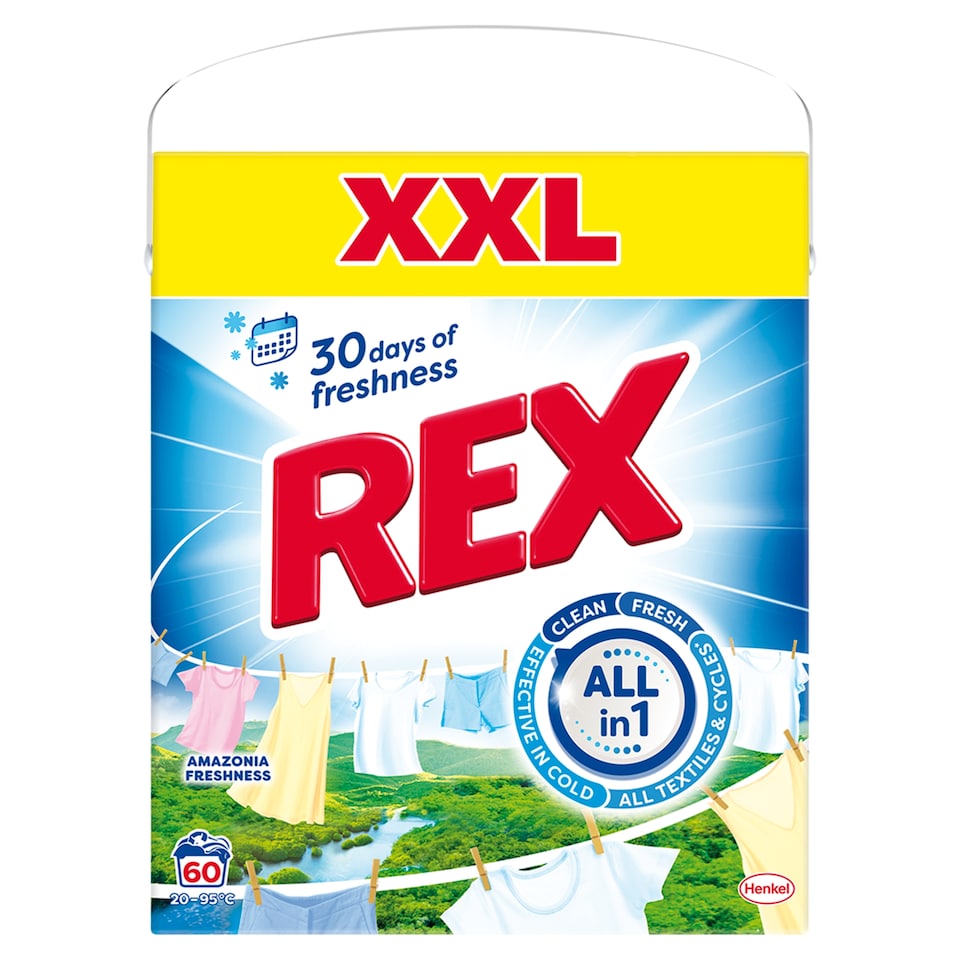 REX Amazonia Freshness prací prostriedok 60 praní 3,0 kg
