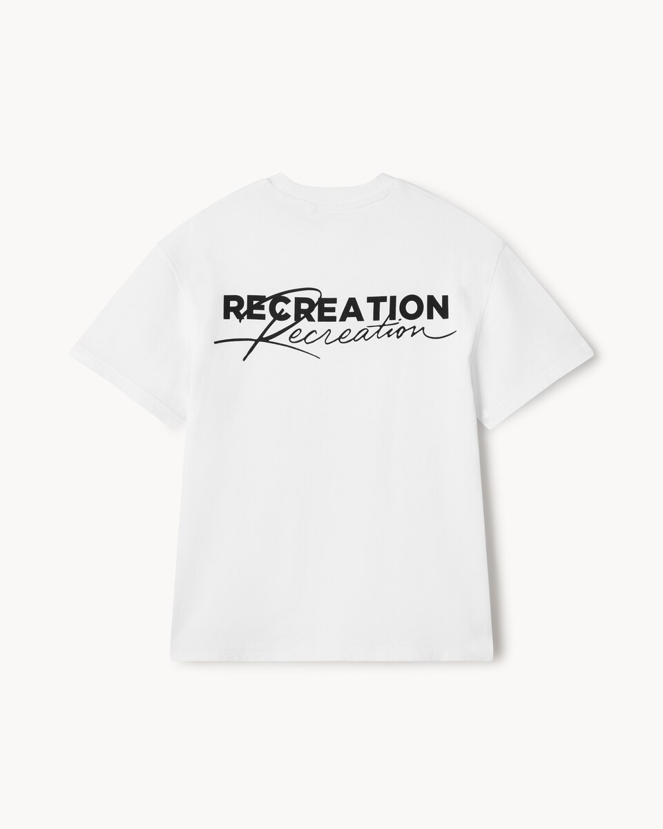 image 1 of F&F Boys Pure Cotton Slogan Oversized Fit T-Shirt in White