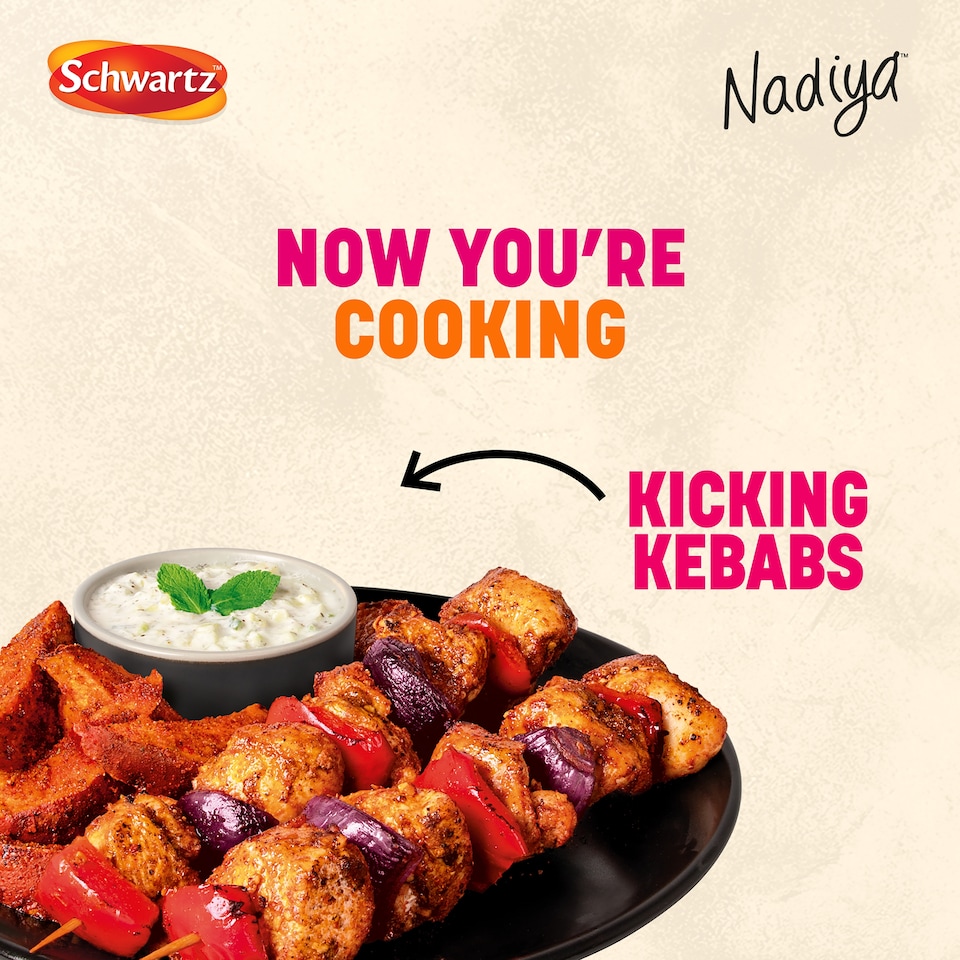 image 1 of Schwartz Nadiya Kicking Kebabs Recipe Kit 75g