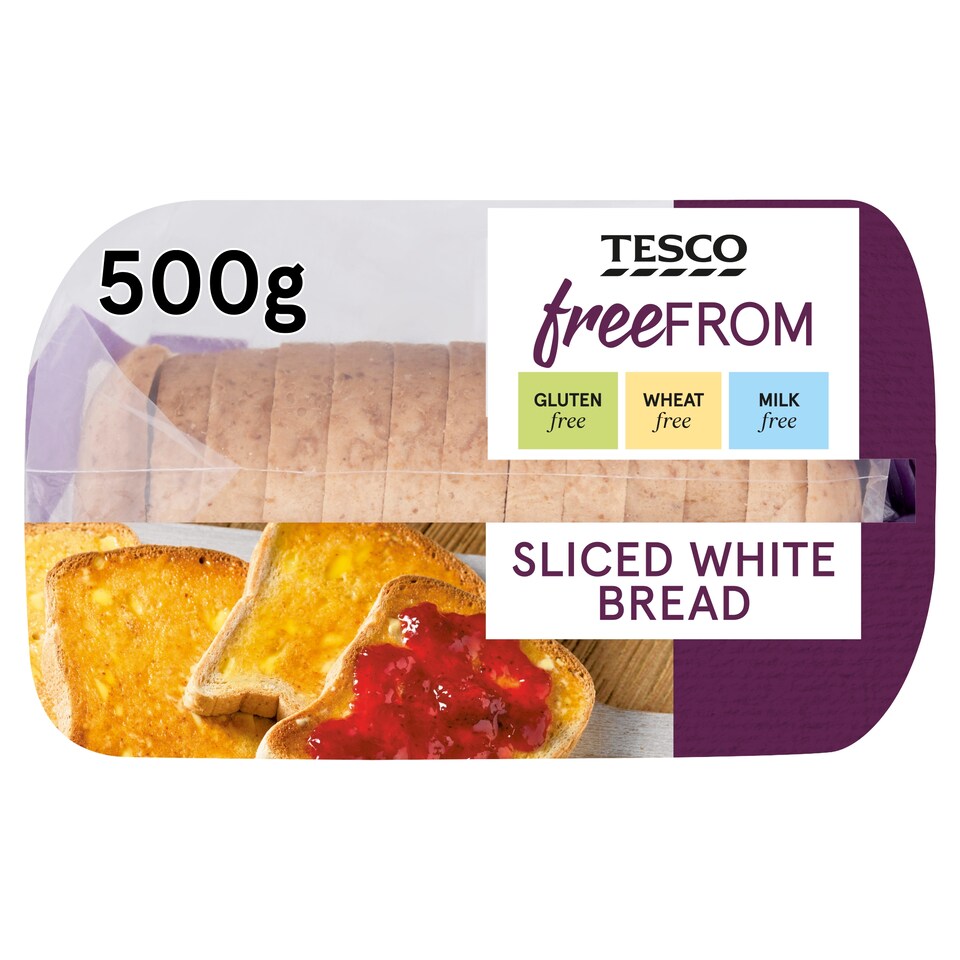 Tesco Free From Sliced White Bread 500g