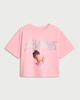 image 4 of K-Pop Demon Hunters Pure Cotton Saja Boys Print Cropped T-Shirt in Pink