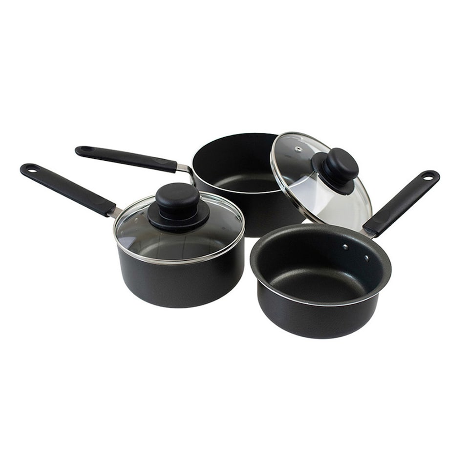 Tesco Basics Aluminium Pan Set
