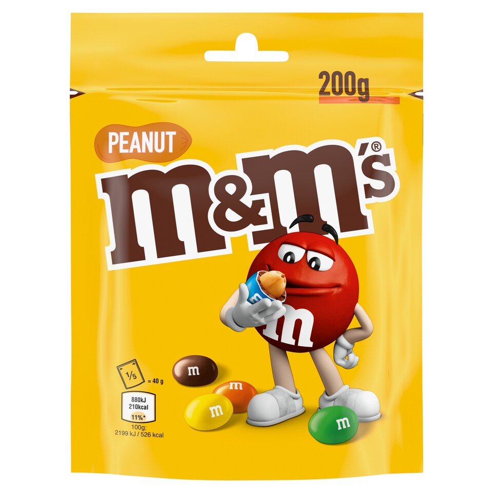 M&M's Dragees Filled with Roasted Peanuts in Milk Chocolate and Sugar Coating 200 g