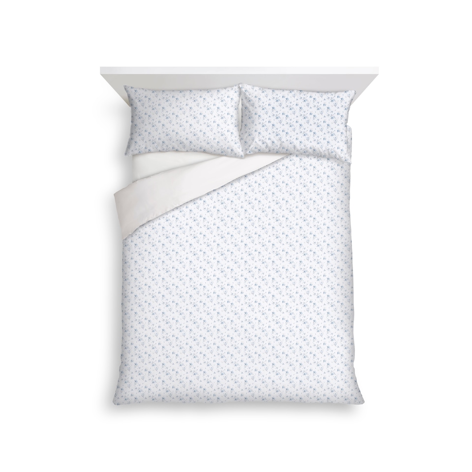 F&F Home Nordic Ditsy Floral Crinkle Duvet Set King