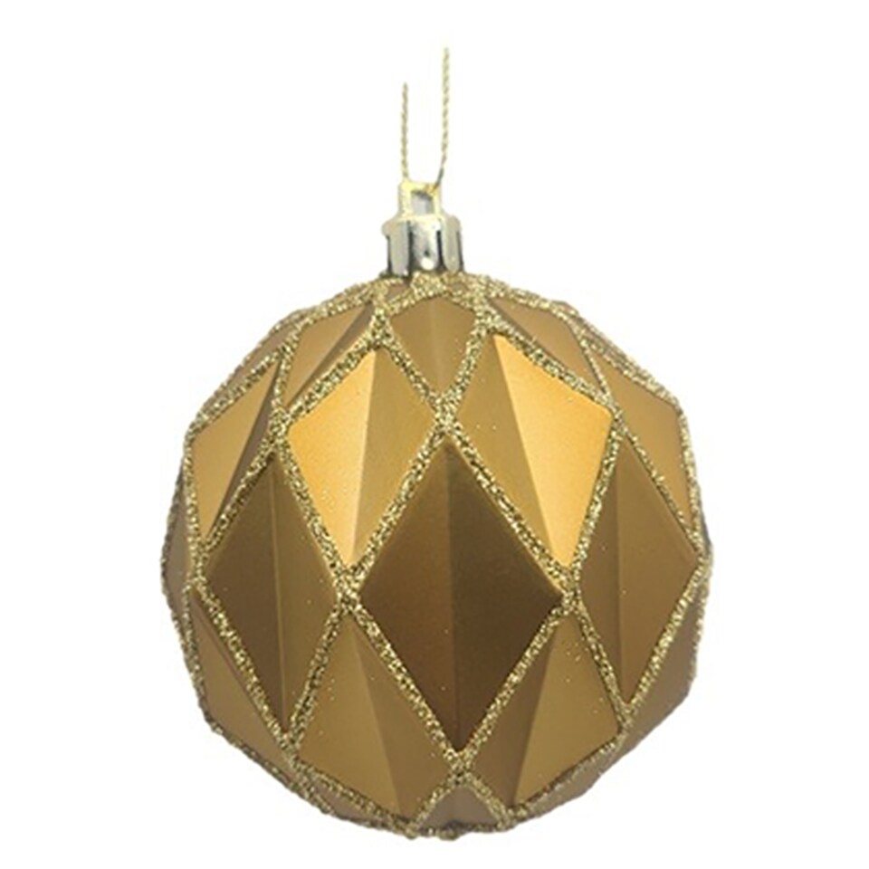 TESCO GOLD BAUBLE HANGING DECORATION