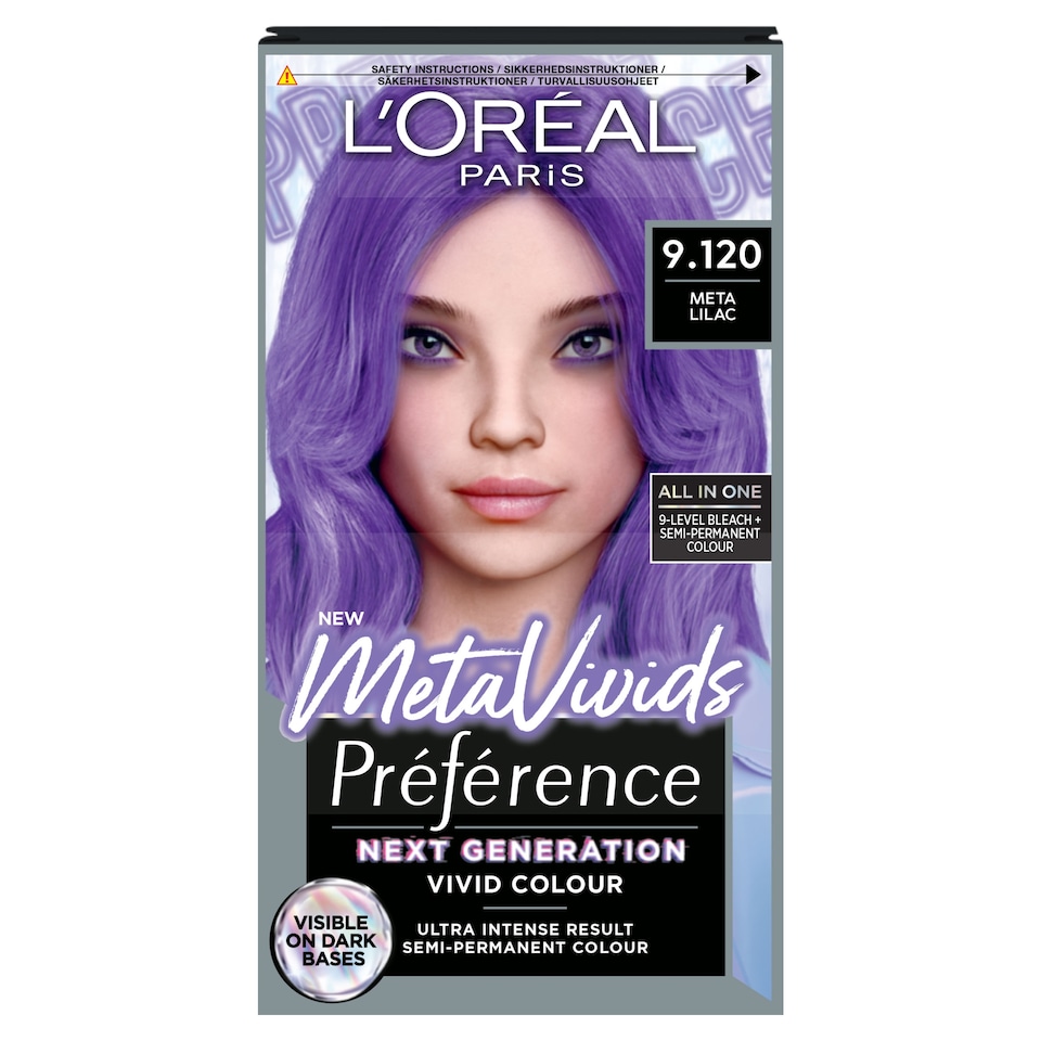 image 1 of L'Oreal Preference Metavivids 9.120 Meta Lilac Semi-Permanent Hair Dye