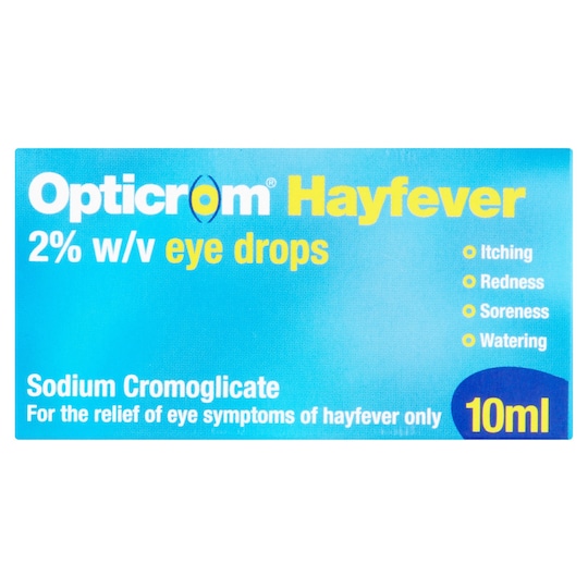 Opticrom Hayfever Eye Drops 10Ml Tesco Groceries