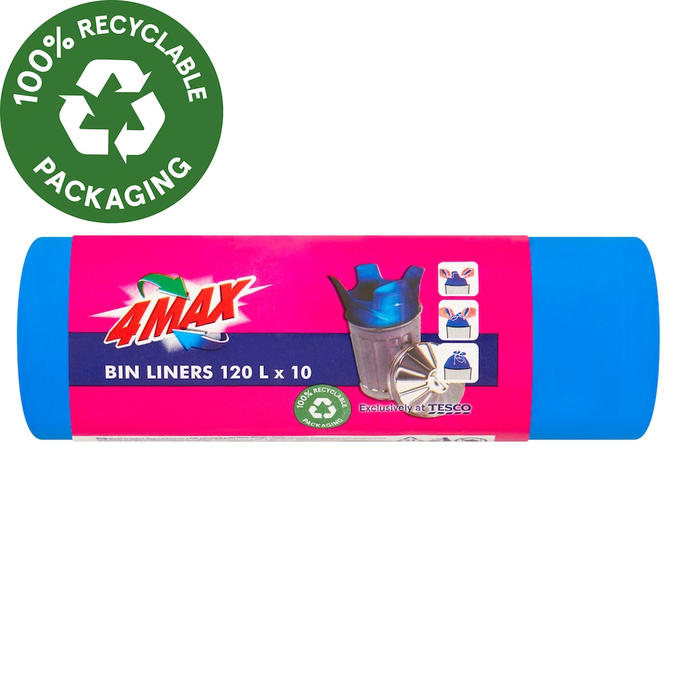 4MAX Bin Liners 120 l 10 pcs