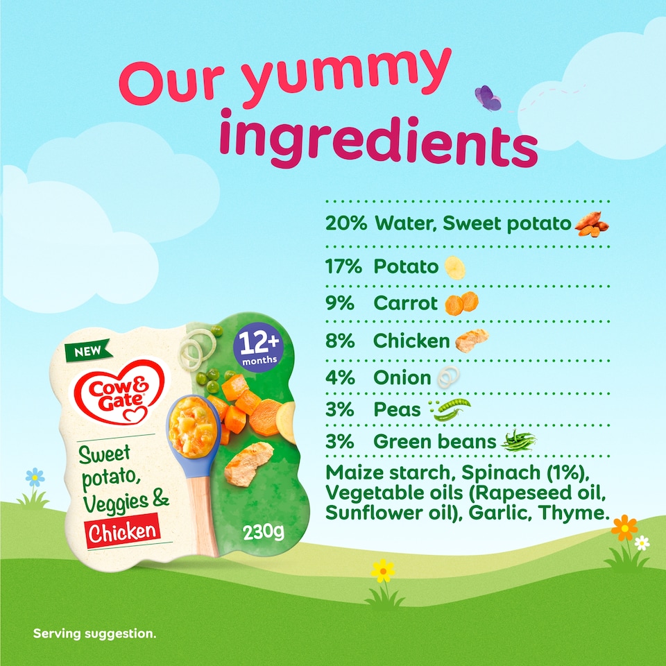 image 1 of Cow & Gate Sweet Potato Veggies & Chicken 230g