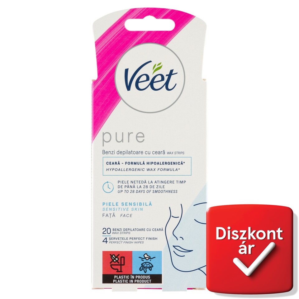 image 1 of Veet Pure Sensitive Skin Wax Strips 20 pcs