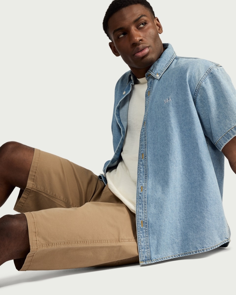 image 1 of RDA Cotton Rich Cargo Shorts in Med Nude