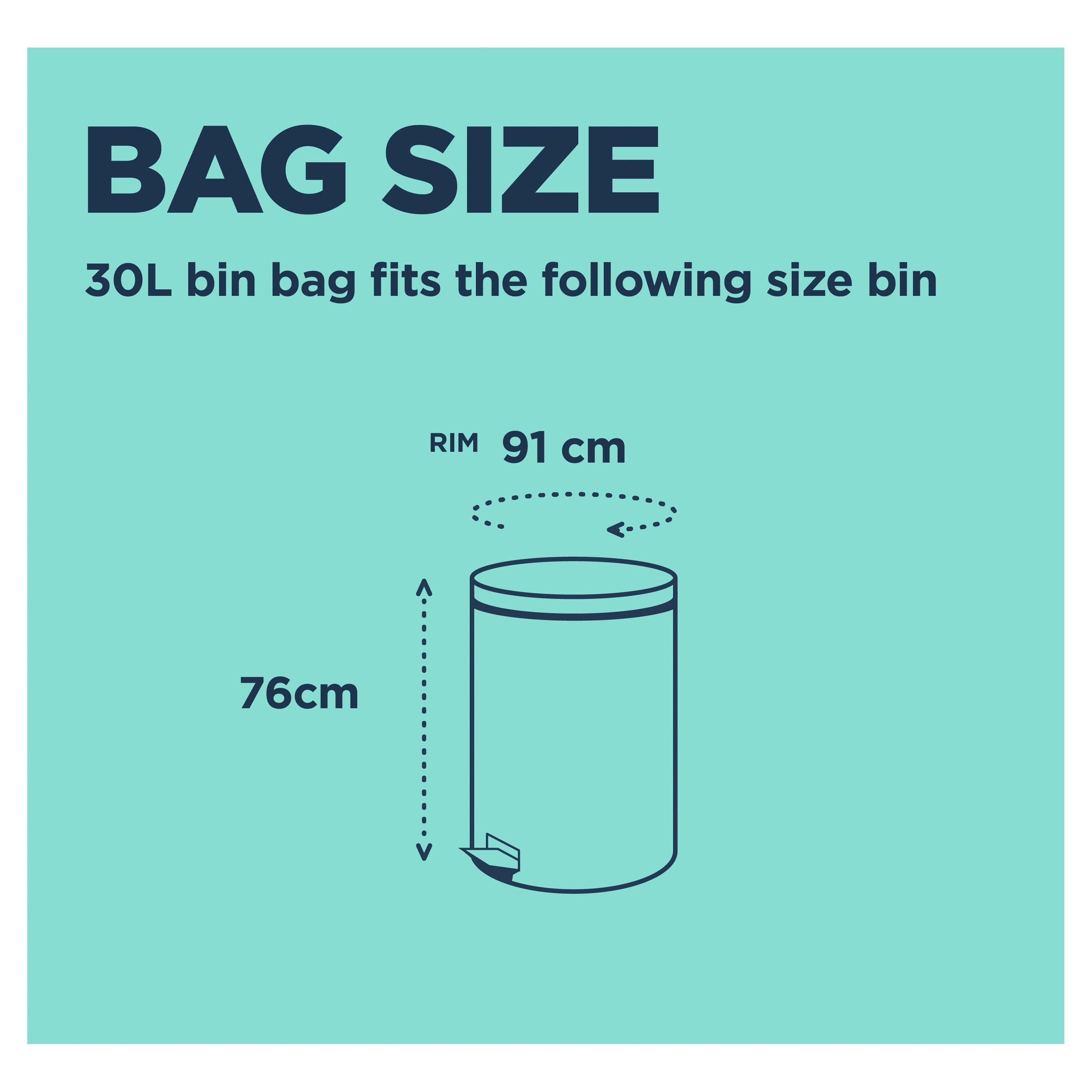 30l tall bin liners