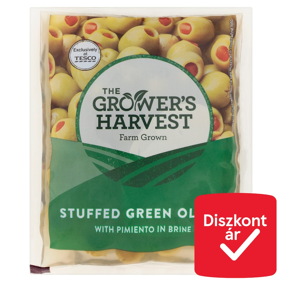 The Grower's Harvest zöld olívabogyó pimiento paprikakrémmel töltve 195 g