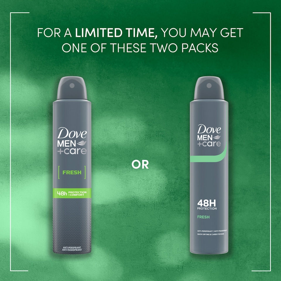 image 1 of Dove Men+Care Fresh 48h Antiperspirant Deodorant 200ml