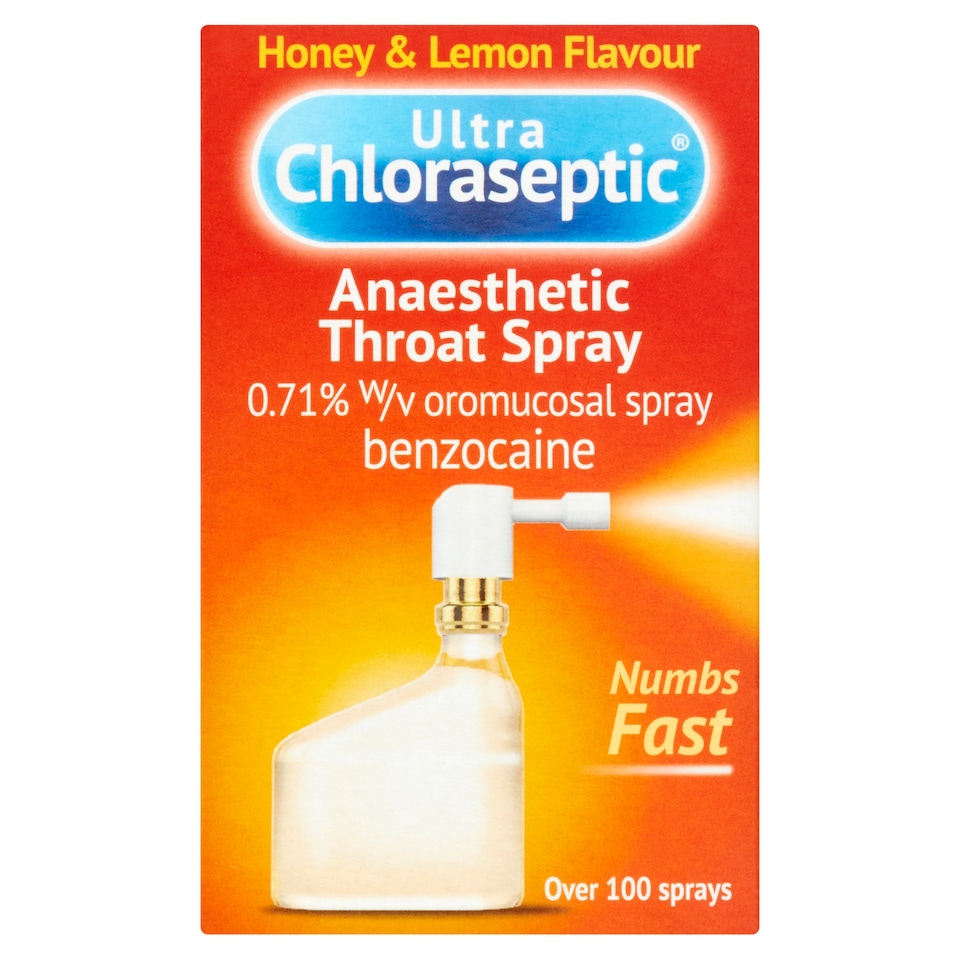 Ultra Chloraseptic Anaesthetic Throat Spray - Honey & Lemon 15ML