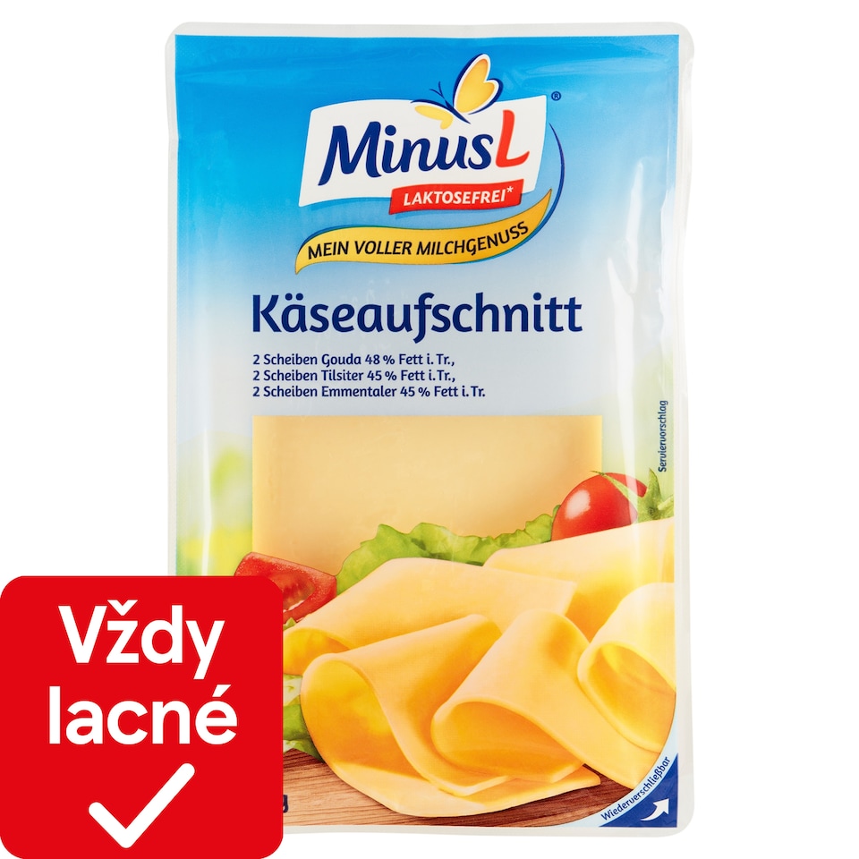 obrázok 1 z Minus L Zmes zrejúcich plnotučných polotvrdých syrov, plátky 200 g